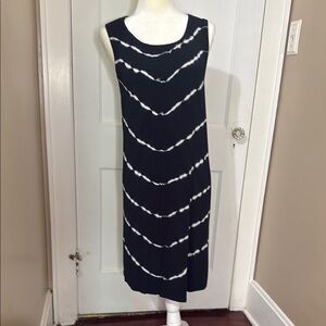 Thread & Supply Black and White Tie-Dye Dress